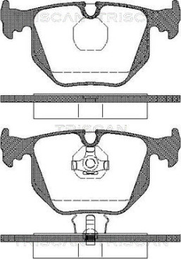 8110 11013 Sada brzdových destiček, kotoučová brzda TRISCAN