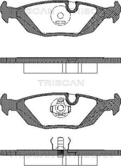 8110 11099 Sada brzdových destiček, kotoučová brzda TRISCAN