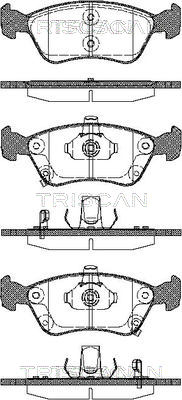 8110 13018 TRISCAN sada brzdových platničiek kotúčovej brzdy 8110 13018 TRISCAN