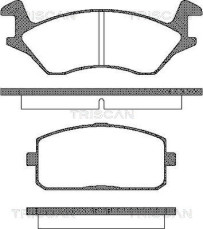 8110 13043 Sada brzdových destiček, kotoučová brzda TRISCAN