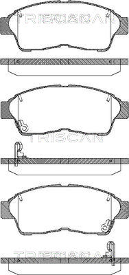 8110 13157 Sada brzdových destiček, kotoučová brzda TRISCAN