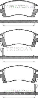 8110 14004 TRISCAN sada brzdových platničiek kotúčovej brzdy 8110 14004 TRISCAN