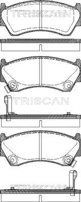 8110 14005 Sada brzdových destiček, kotoučová brzda TRISCAN