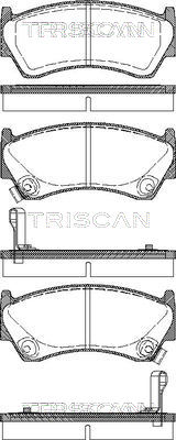 8110 14005 TRISCAN sada brzdových platničiek kotúčovej brzdy 8110 14005 TRISCAN