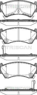 8110 14008 Sada brzdových destiček, kotoučová brzda TRISCAN