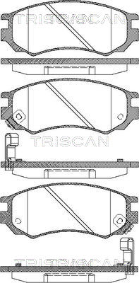 8110 14026 Sada brzdových destiček, kotoučová brzda TRISCAN