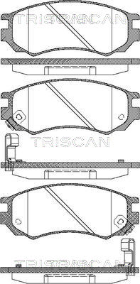 8110 14026 TRISCAN sada brzdových platničiek kotúčovej brzdy 8110 14026 TRISCAN