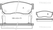 8110 14076 Sada brzdových destiček, kotoučová brzda TRISCAN