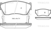 8110 14155 Sada brzdových destiček, kotoučová brzda TRISCAN