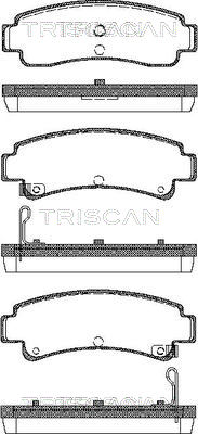 8110 14167 TRISCAN sada brzdových platničiek kotúčovej brzdy 8110 14167 TRISCAN