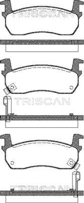 8110 14927 TRISCAN sada brzdových platničiek kotúčovej brzdy 8110 14927 TRISCAN