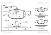 8110 15006 Sada brzdových destiček, kotoučová brzda TRISCAN