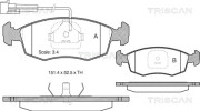 8110 15009 TRISCAN sada brzdových platničiek kotúčovej brzdy 8110 15009 TRISCAN