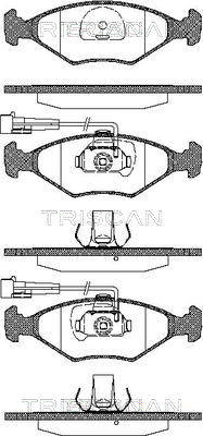 8110 15011 TRISCAN sada brzdových platničiek kotúčovej brzdy 8110 15011 TRISCAN