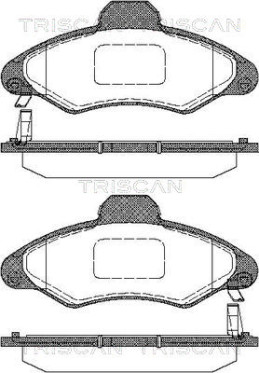 8110 16003 Sada brzdových destiček, kotoučová brzda TRISCAN