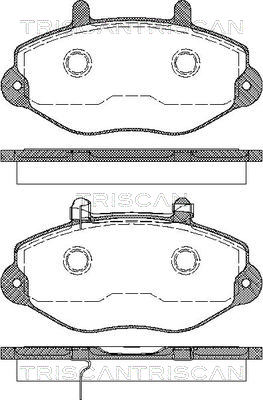 8110 16010 Sada brzdových destiček, kotoučová brzda TRISCAN