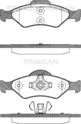 8110 16014 Sada brzdových destiček, kotoučová brzda TRISCAN