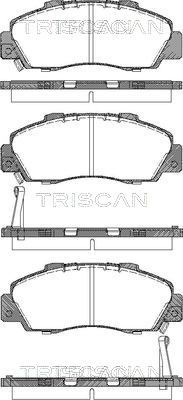 8110 17009 Sada brzdových destiček, kotoučová brzda TRISCAN