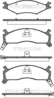 8110 18004 TRISCAN sada brzdových platničiek kotúčovej brzdy 8110 18004 TRISCAN