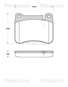 8110 23050 TRISCAN sada brzdových platničiek kotúčovej brzdy 8110 23050 TRISCAN