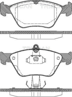 8110 24001 Sada brzdových destiček, kotoučová brzda TRISCAN