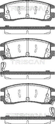 8110 24015 Sada brzdových destiček, kotoučová brzda TRISCAN