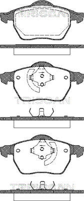8110 27008 Sada brzdových destiček, kotoučová brzda TRISCAN