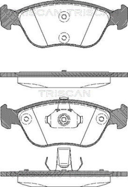 8110 27009 TRISCAN sada brzdových platničiek kotúčovej brzdy 8110 27009 TRISCAN