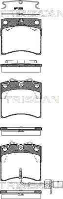 8110 29027 TRISCAN sada brzdových platničiek kotúčovej brzdy 8110 29027 TRISCAN