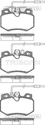 8110 38002 TRISCAN sada brzdových platničiek kotúčovej brzdy 8110 38002 TRISCAN