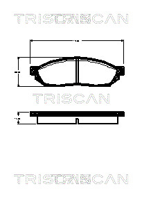 8110 40055 TRISCAN sada brzdových platničiek kotúčovej brzdy 8110 40055 TRISCAN