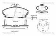 8110 40056 Sada brzdových destiček, kotoučová brzda TRISCAN