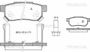 8110 40925 Sada brzdových destiček, kotoučová brzda TRISCAN