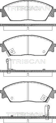 8110 40977 Sada brzdových destiček, kotoučová brzda TRISCAN