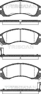 8110 42002 Sada brzdových destiček, kotoučová brzda TRISCAN