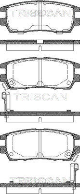 8110 42003 Sada brzdových destiček, kotoučová brzda TRISCAN