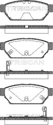 8110 42005 Sada brzdových destiček, kotoučová brzda TRISCAN