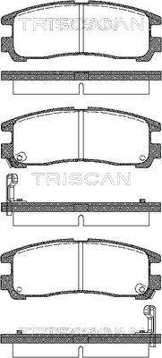 8110 42006 Sada brzdových destiček, kotoučová brzda TRISCAN