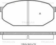 8110 42012 TRISCAN sada brzdových platničiek kotúčovej brzdy 8110 42012 TRISCAN