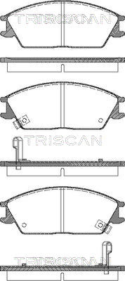 8110 43182 Sada brzdových destiček, kotoučová brzda TRISCAN