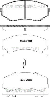 8110 50022 TRISCAN sada brzdových platničiek kotúčovej brzdy 8110 50022 TRISCAN