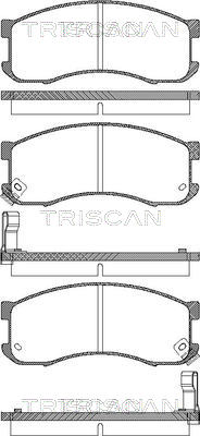 8110 50165 TRISCAN sada brzdových platničiek kotúčovej brzdy 8110 50165 TRISCAN