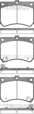 8110 50186 Sada brzdových destiček, kotoučová brzda TRISCAN