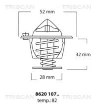 8620 10782 Termostat, chladivo TRISCAN