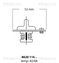 8620 11682 Termostat, chladivo TRISCAN