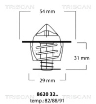 8620 3288 TRISCAN termostat chladenia 8620 3288 TRISCAN