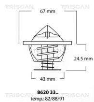 8620 3382 Termostat, chladivo TRISCAN