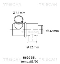 8620 3583 TRISCAN termostat chladenia 8620 3583 TRISCAN