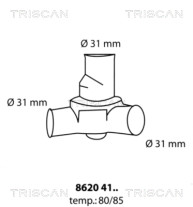 8620 4180 Termostat, chladivo TRISCAN