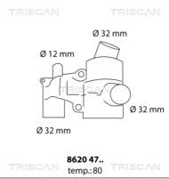 8620 4780 Termostat, chladivo TRISCAN